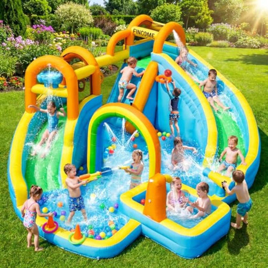 Water Slide Inflatable - Надувной аквапарк для детей на открытом