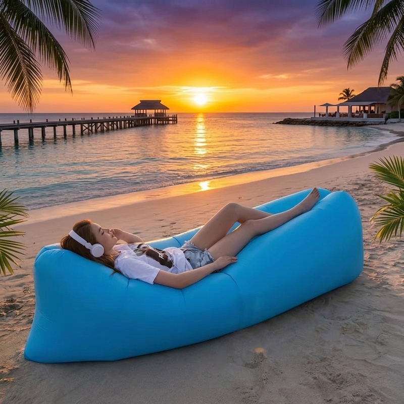 Pool Lounger Inflatable - Портативный надувной диван, быстро надувающийся водонепроницаемый