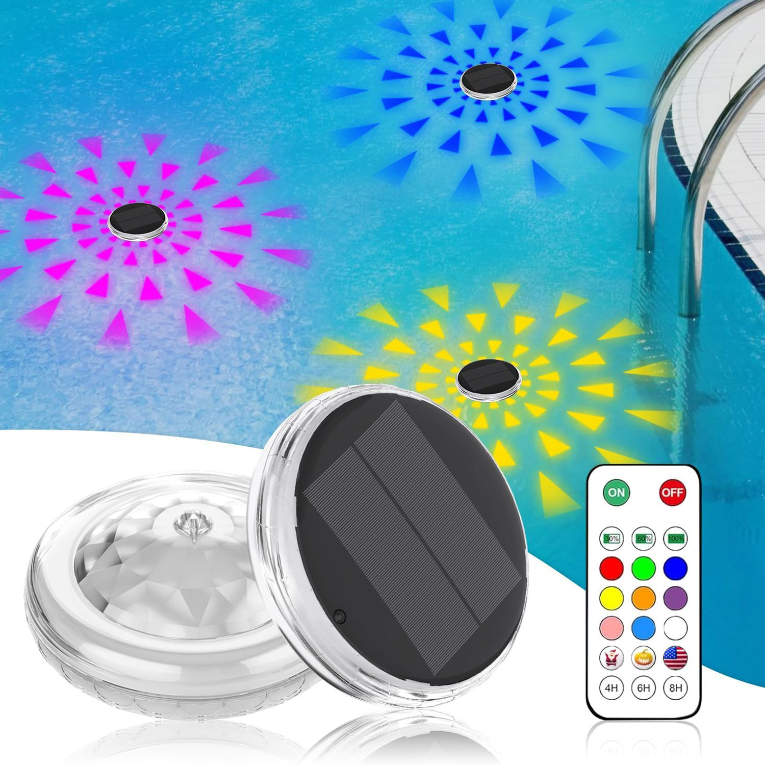 Pool Light Solar Rechargeable - Светильники для бассейна, солнечные перезаряжаемые плавающие