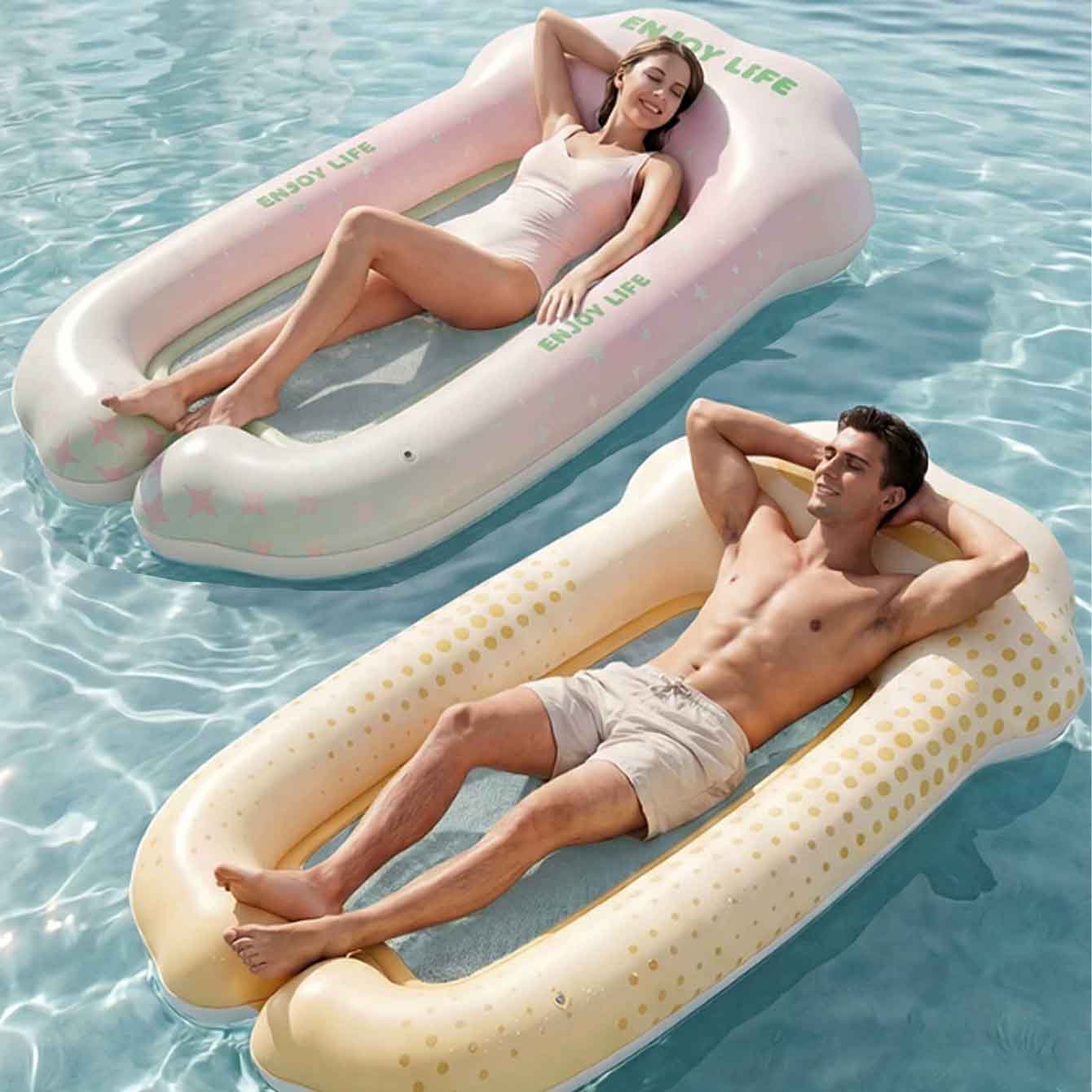 Pool Lounger Inflatable - Надувной водный гамак-плот для бассейна, надувной