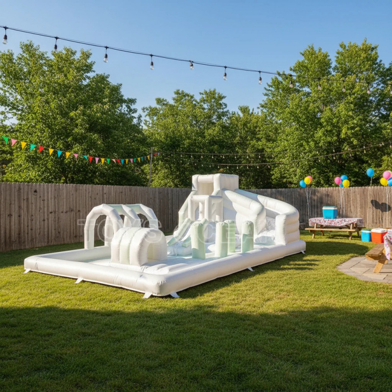 Water Slide Inflatable - Коммерческая надувная водная полоса препятствий с