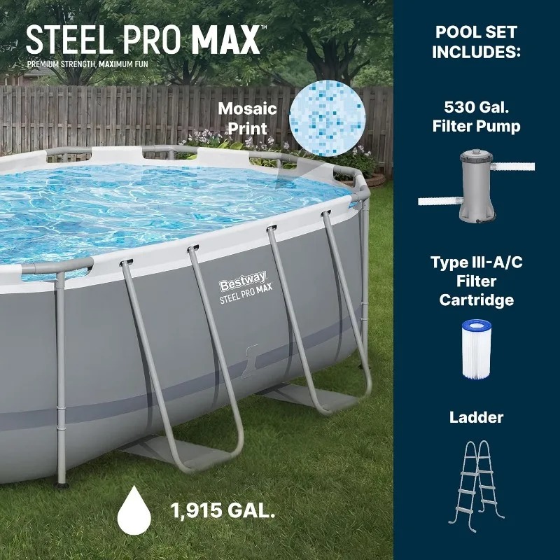 Надувной бассейн Bestway Steel – обзор и цена Pool Ladder Above Ground