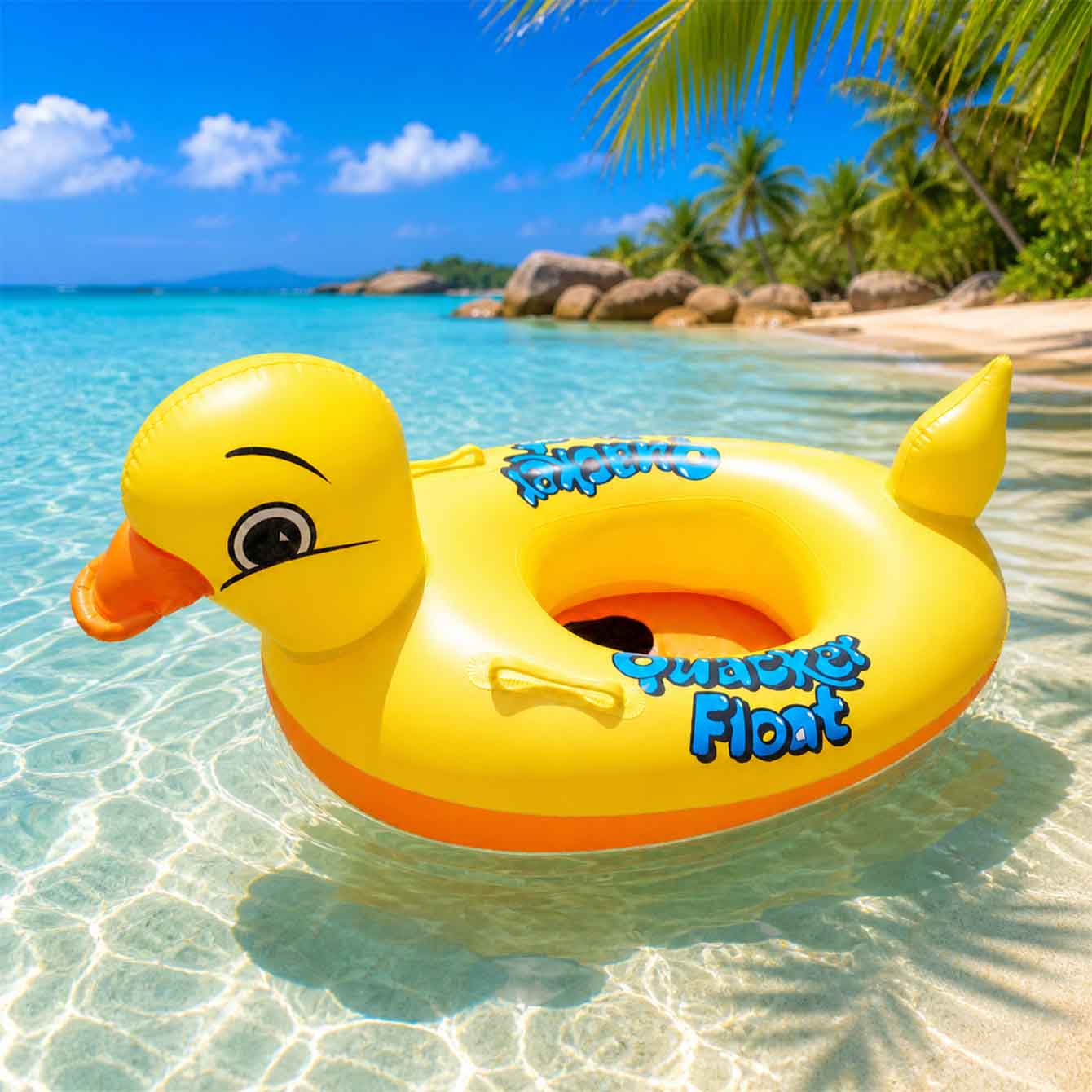 Надувной плотик-утка для бассе – обзор и цена Pool Float Ring Inflatable
