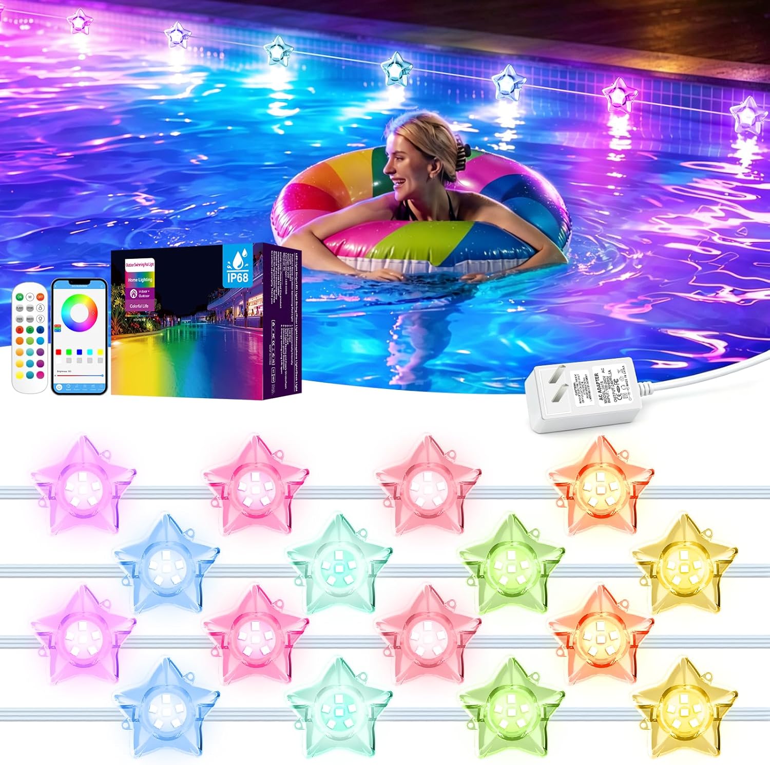 Солнечные светильники для басс – обзор и цена Pool Light Solar Rechargeable