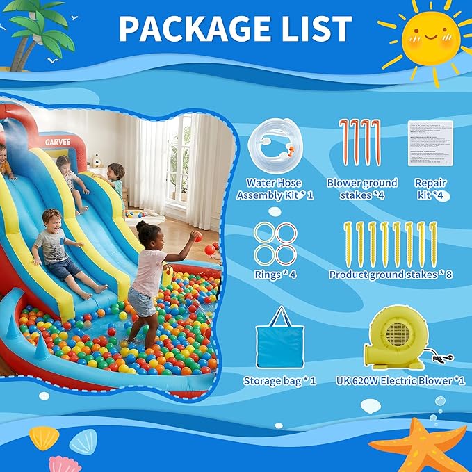 Всесезонный надувной аквапарк  – обзор и цена Water Slide Inflatable