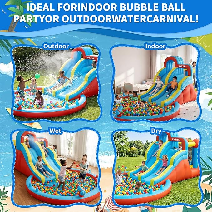 Всесезонный надувной аквапарк  – обзор и цена Water Slide Inflatable
