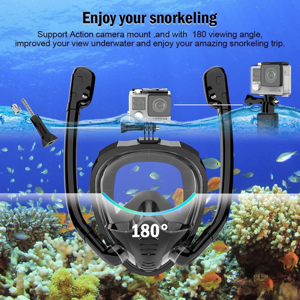 Полнолицевая маска для сноркли – обзор и цена Snorkel Mask Full Face