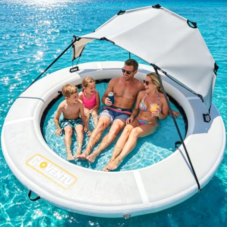 Надувной водный гамак-плот 8 ф – обзор и цена Pool Float Ring Inflatable