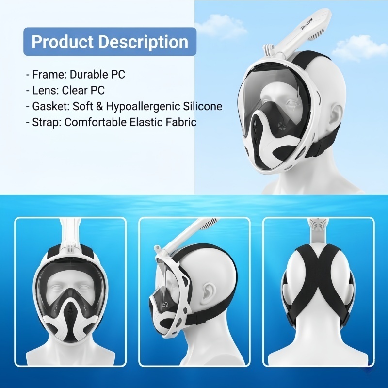 Маска для снорклинга XIAOTREE  – обзор и цена Snorkel Mask Full Face