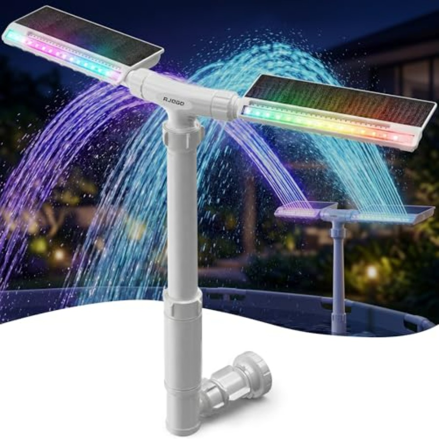Солнечный фонтан для бассейнов – обзор и цена Pool Light Solar Rechargeable