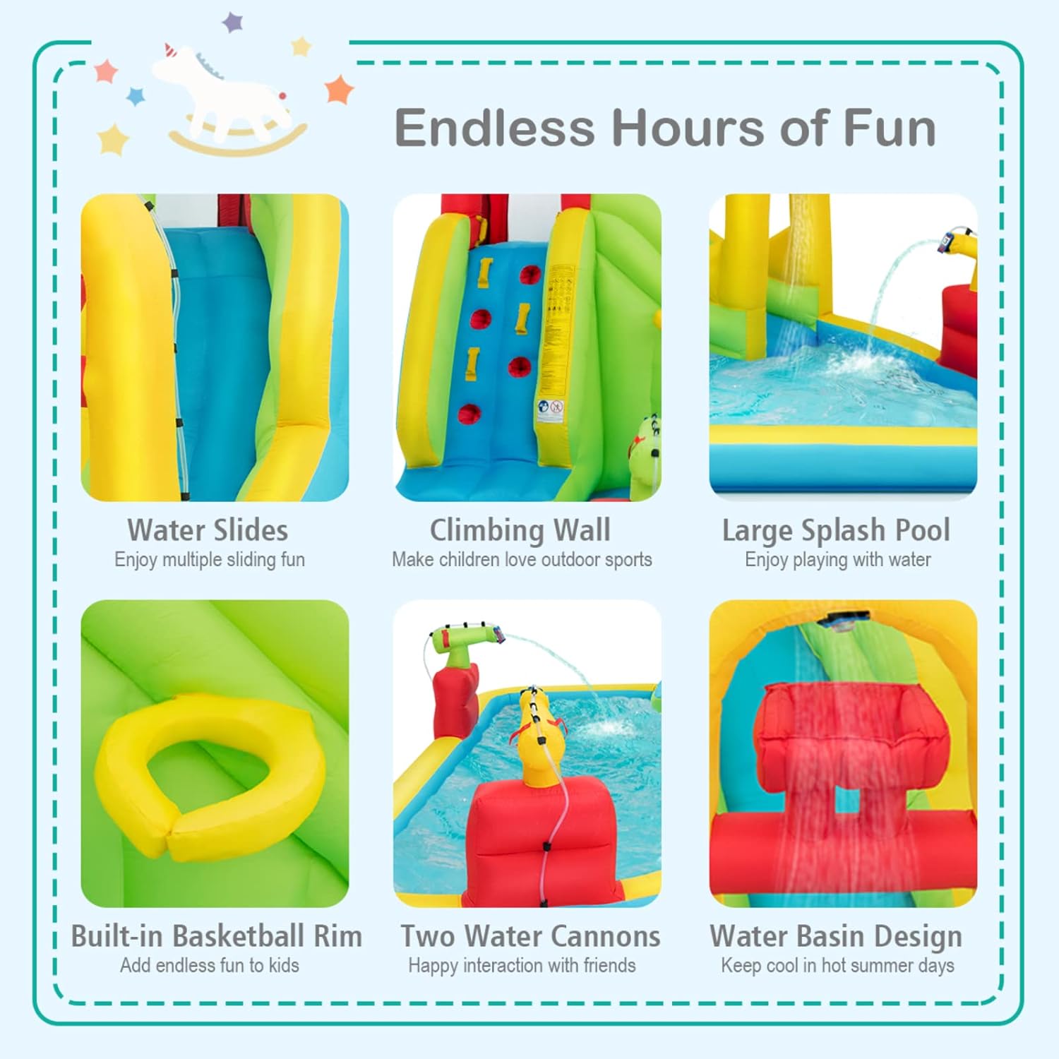 Надувной аквапарк-батут для де – обзор и цена Water Slide Inflatable