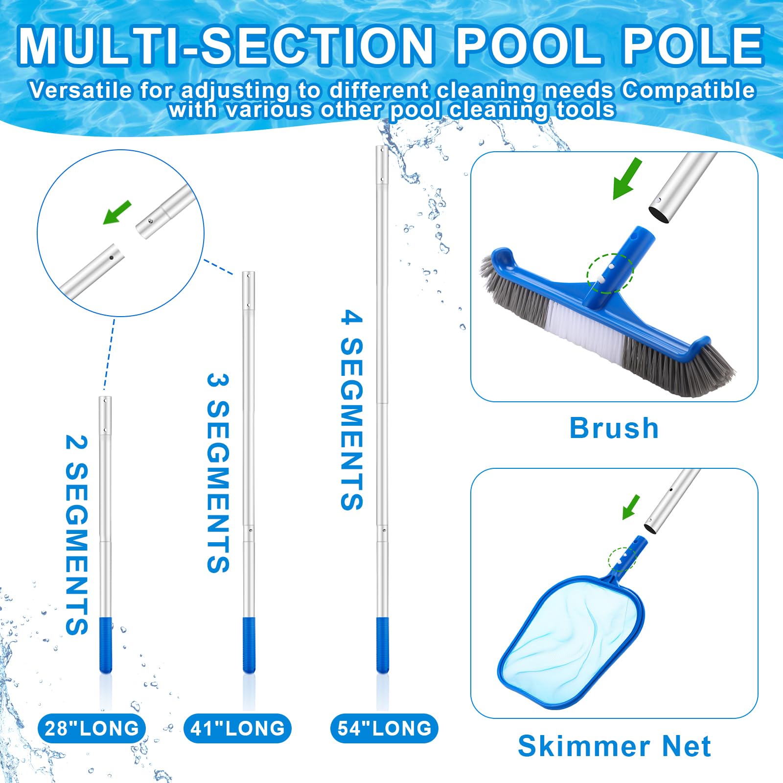 Набор для уборки бассейна, 3 п – обзор и цена Pool Skimmer Net