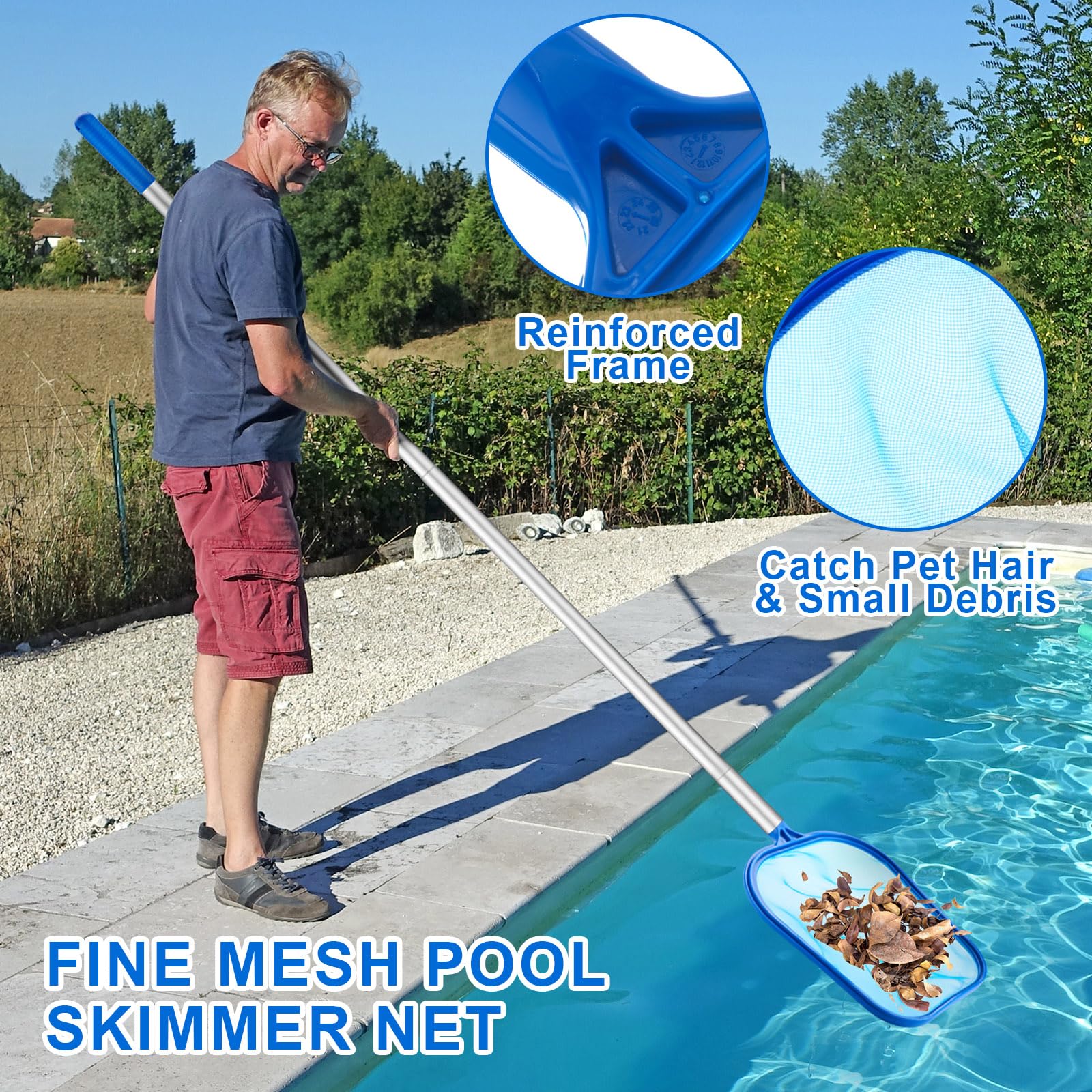 Набор для уборки бассейна, 3 п – обзор и цена Pool Skimmer Net