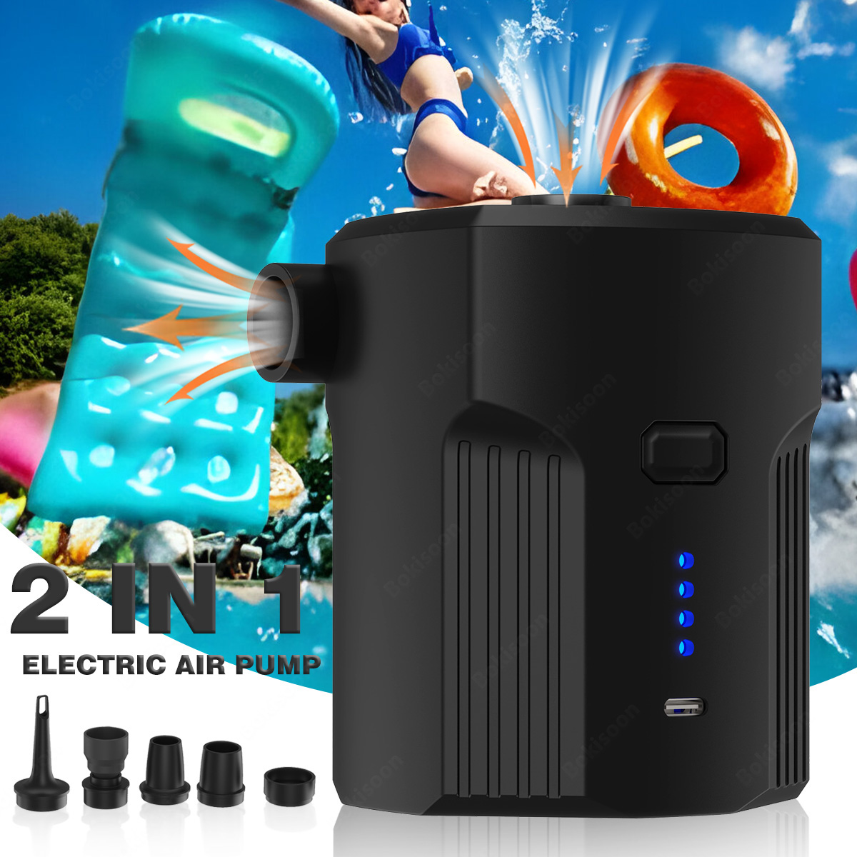 Портативный электрический возд – обзор и цена Pool Lounger Inflatable