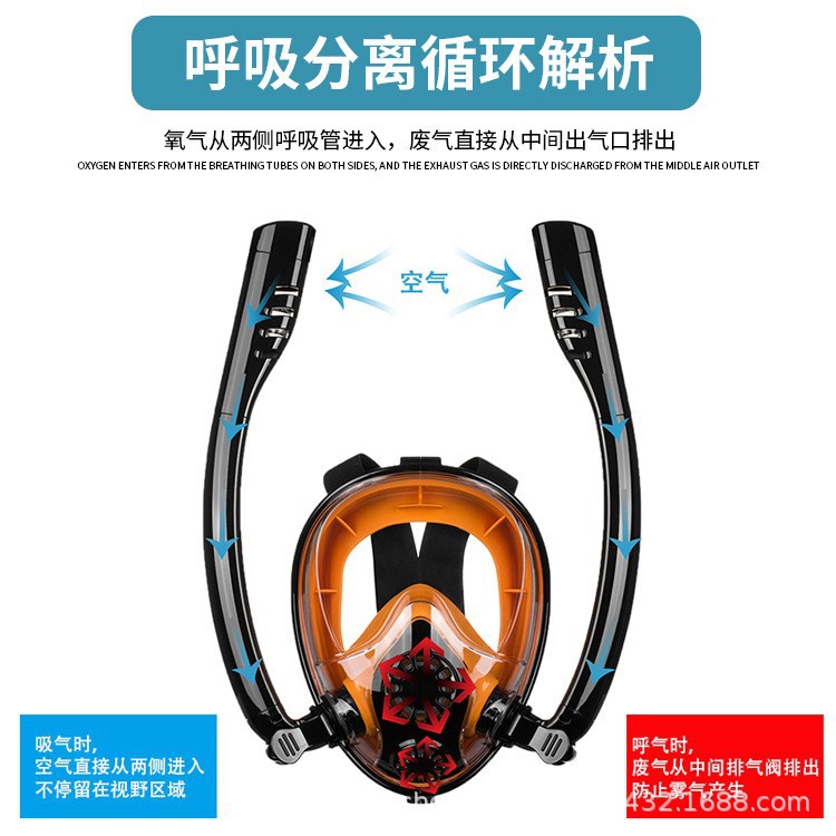 Маска для снорклинга с двойной – обзор и цена Snorkel Mask Full Face