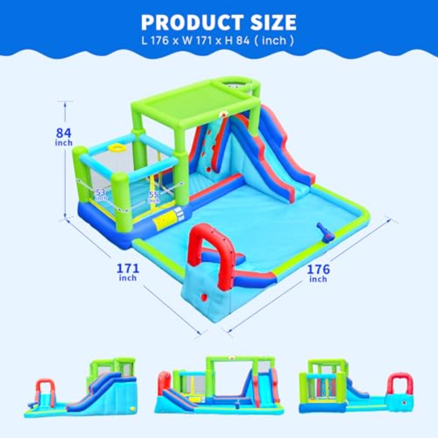 Надувная водная горка для аква – обзор и цена Water Slide Inflatable